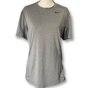 Nike Pro Combat Dri Fit Fitted Shirt Grey, Size Medium